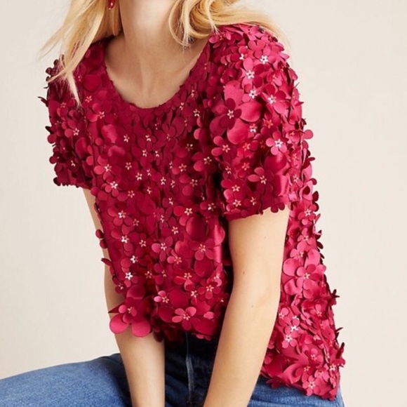 Anthropologie Tops - Anthropologie Varun Bahl Top in Red (Size 2)
